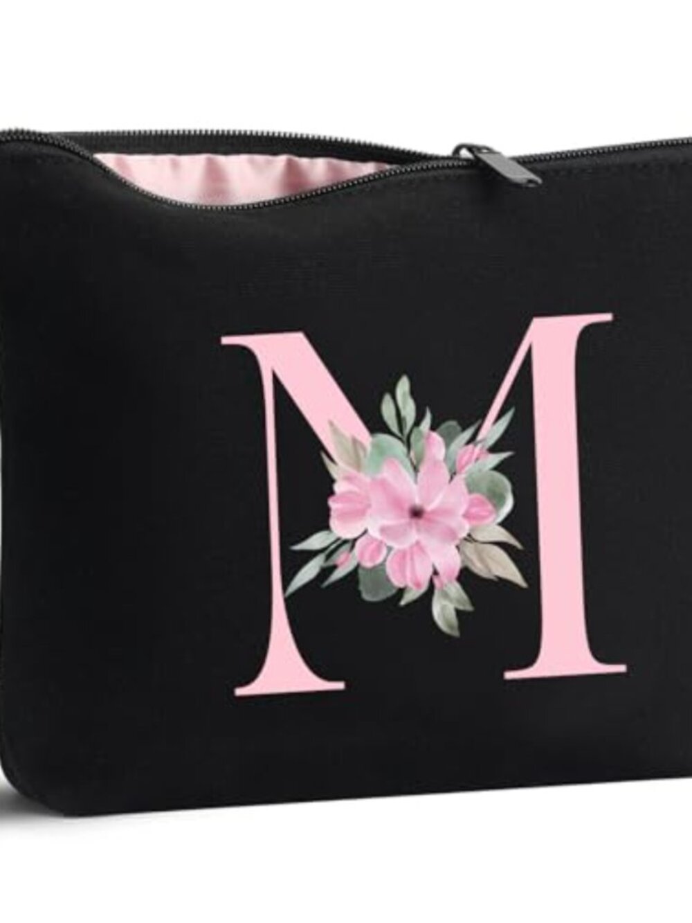 Personalized A-Z Canvas Makeup Bag Cosmetic Travel Toiletry Pouch